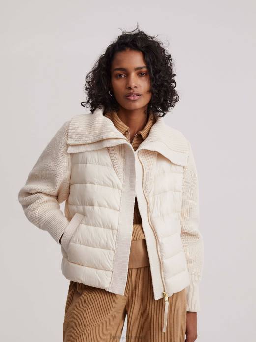 montrose jakke Varley Kvinder L460432 beklædning hvid hætte grå