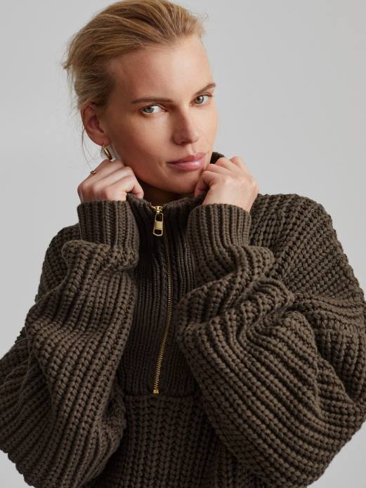 natalia pullover med halv lynlås Varley Kvinder L460185 beklædning gærdesmutte