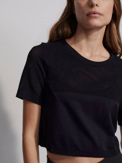 paden cropped tee Varley Kvinder L460251 beklædning sort