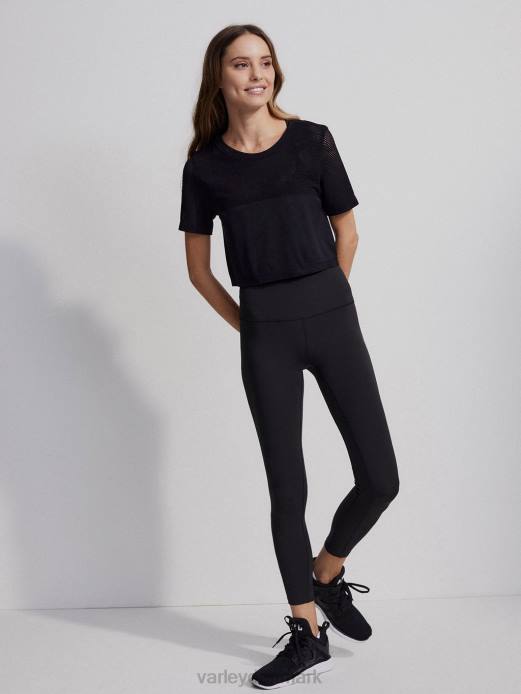 paden cropped tee Varley Kvinder L460251 beklædning sort