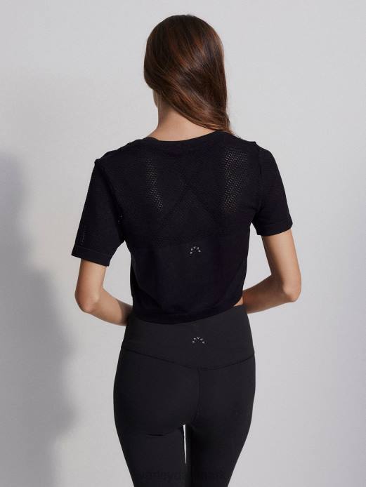 paden cropped tee Varley Kvinder L460251 beklædning sort