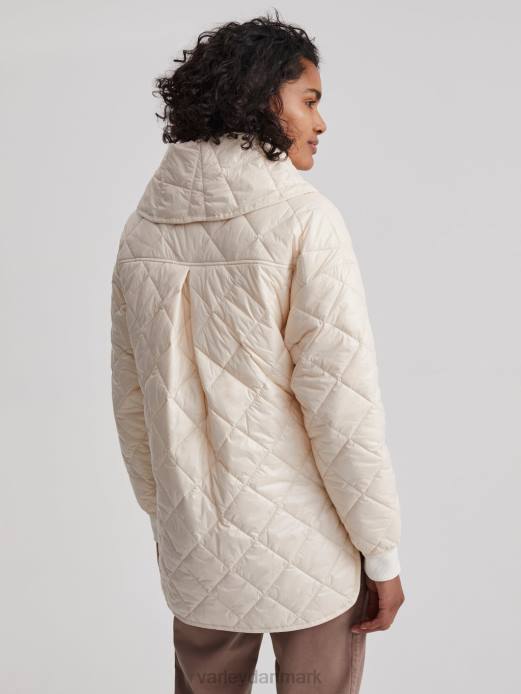 plejedynejakke Varley Kvinder L460435 beklædning hvid hætte grå