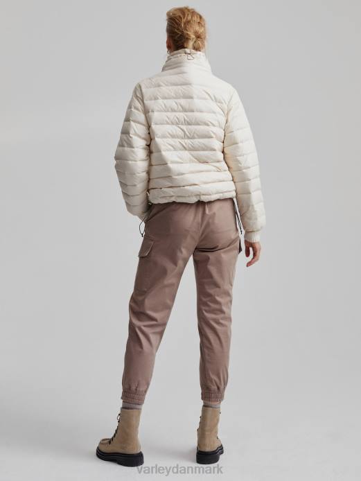 porter letvægts dunjakke Varley Kvinder L460431 beklædning hvid hætte grå