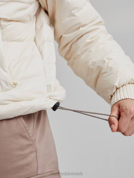 porter letvægts dunjakke Varley Kvinder L460431 beklædning hvid hætte grå