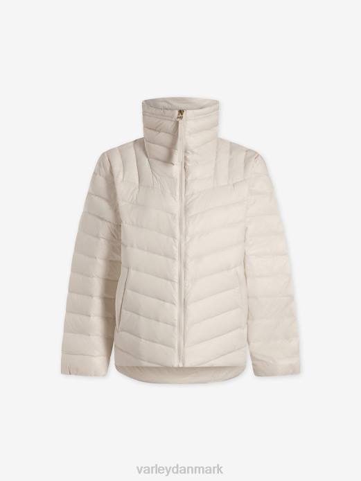 porter letvægts dunjakke Varley Kvinder L460431 beklædning hvid hætte grå