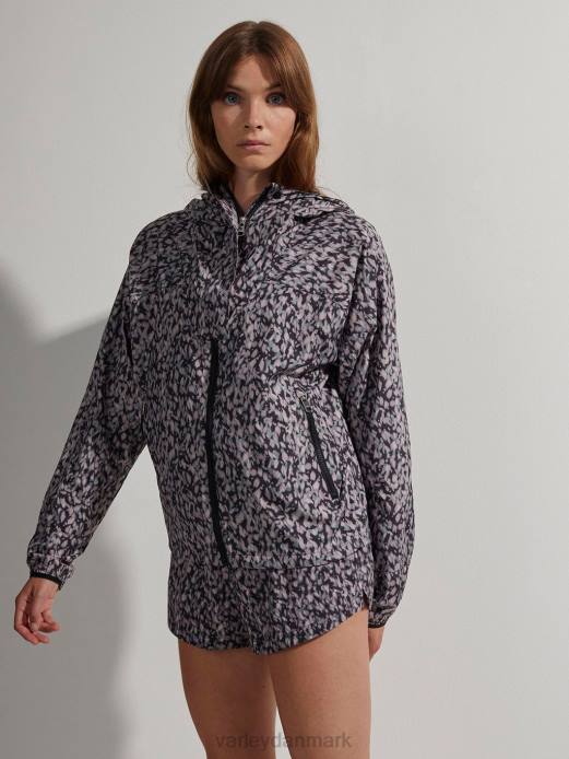 print terrasse løbejakke Varley Kvinder L460412 beklædning mørk bevægelse kronblad