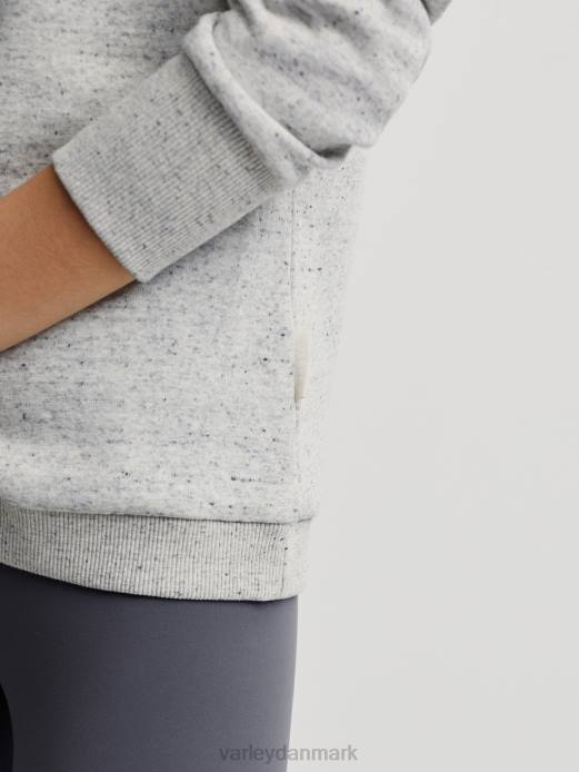 pullover med halv lynlås i klartræ Varley Kvinder L460230 beklædning mergel af elfenben