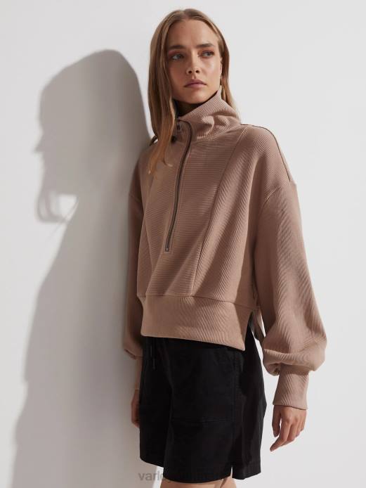 ramona pullover med halv lynlås Varley Kvinder L460145 beklædning kantarel