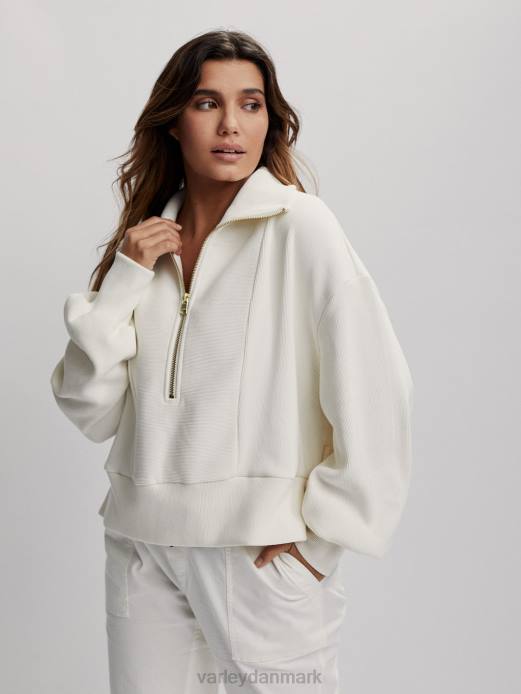 ramona pullover med halv lynlås Varley Kvinder L460147 beklædning hviske hvid