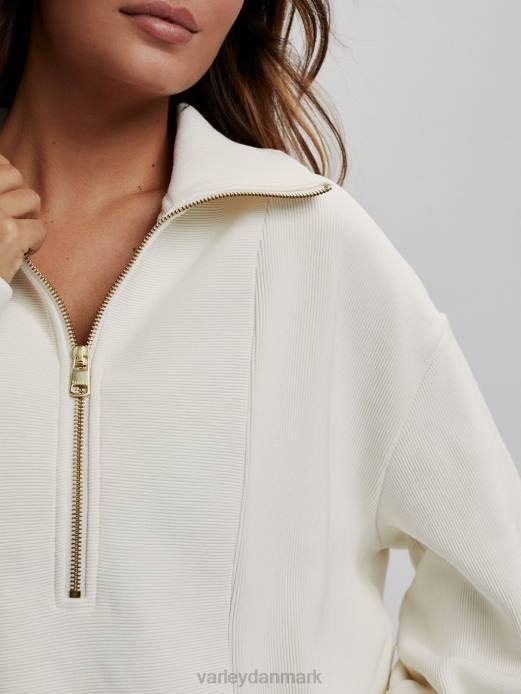 ramona pullover med halv lynlås Varley Kvinder L460147 beklædning hviske hvid