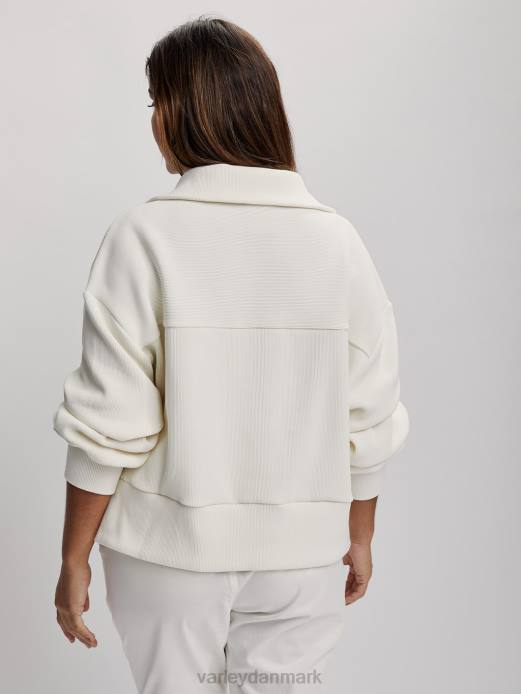 ramona pullover med halv lynlås Varley Kvinder L460147 beklædning hviske hvid