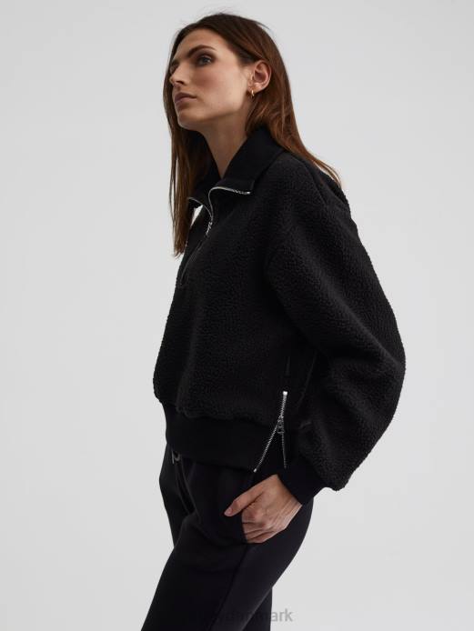 roselle fleece med halv lynlås Varley Kvinder L460233 beklædning sort