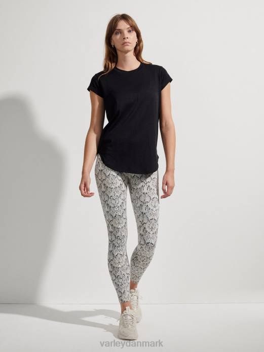 sømløs jade t-shirt Varley Kvinder L460122 beklædning sort