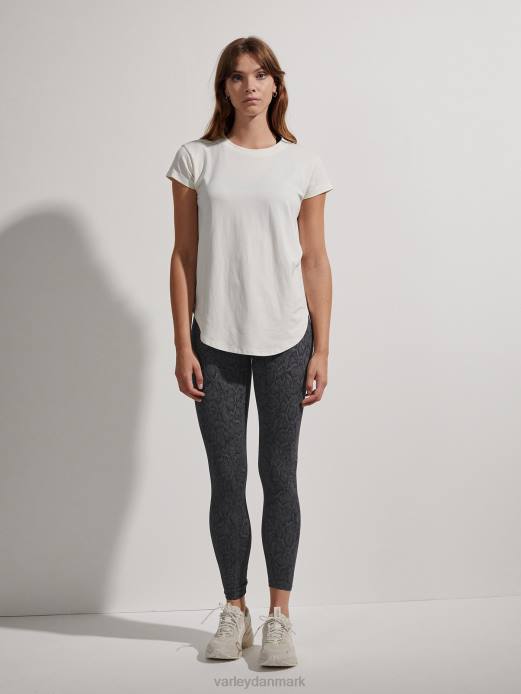 sømløs jade t-shirt Varley Kvinder L460123 beklædning sne hvid