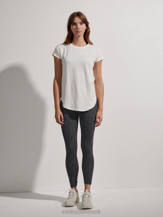 sømløs jade t-shirt Varley Kvinder L460123 beklædning sne hvid