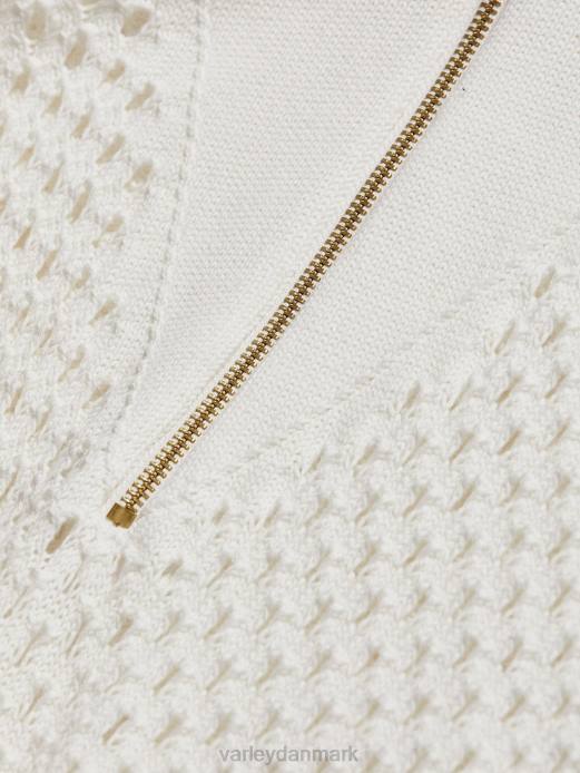 teagan boxy strik polo Varley Kvinder L46069 beklædning sne hvid