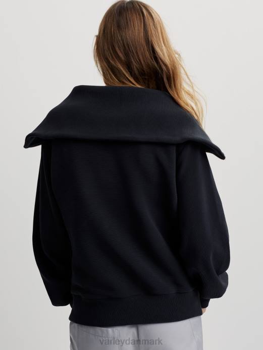 vine pullover med halv lynlås Varley Kvinder L46087 beklædning sort