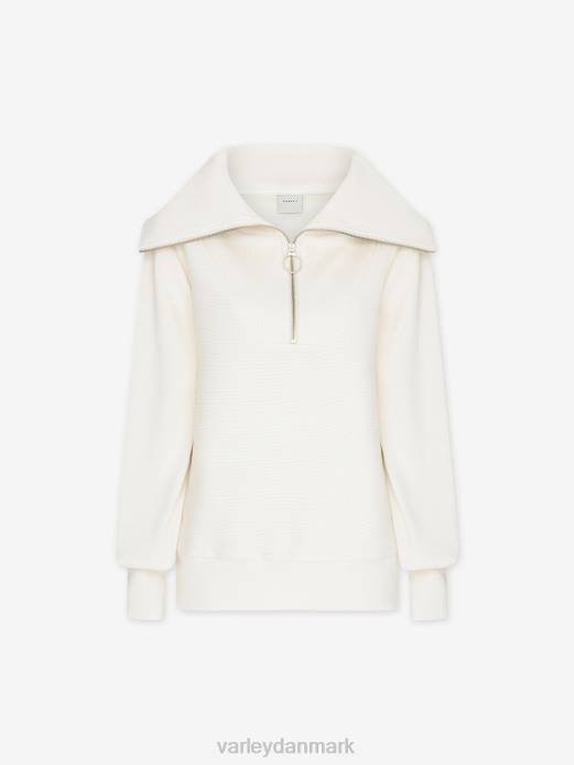 vine pullover med halv lynlås Varley Kvinder L46088 beklædning elfenben