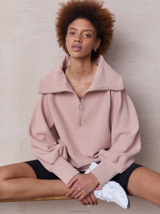 vine pullover med halv lynlås Varley Kvinder L46089 beklædning nostalgi steg