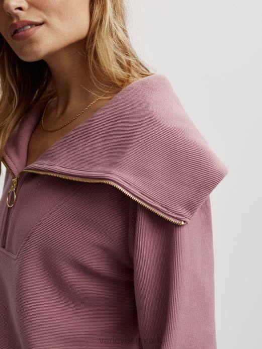 vine pullover med halv lynlås Varley Kvinder L46089 beklædning nostalgi steg