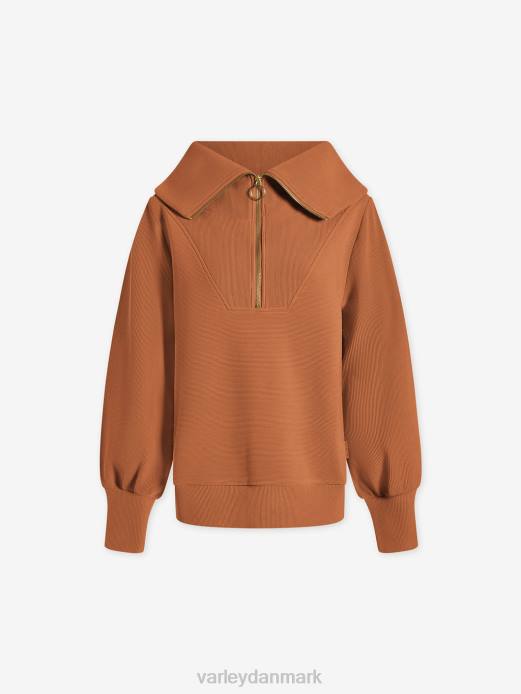 vine pullover med halv lynlås Varley Kvinder L46092 beklædning rug