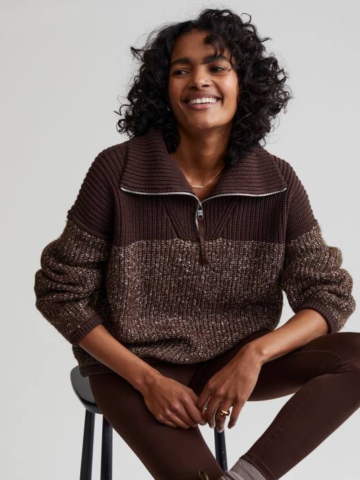 kaffebønne/hejre pletterstrik